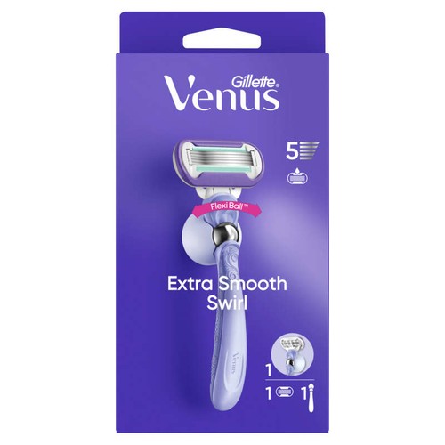 Gillette Venus Rasoir Extra Smooth Swirl avec Recharge une Lame