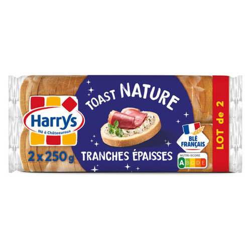 Harrys Toast Nature Lot de 2 - 500g