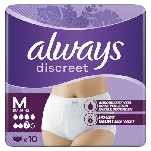 Always Discreet Culottes pour Fuites urinaires Taille M x10