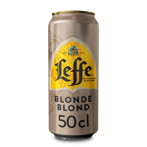 Leffe bière blonde abbaye canette 50 cl