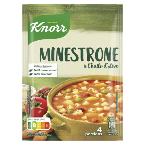 Knorr Soupe Minestrone à l'Huile d'Olive 4 Portions 104g