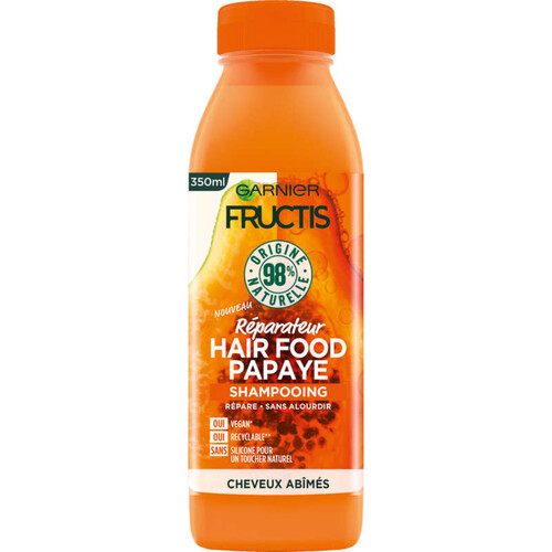 Fructis Shampooing Hair Food Réparateur Papaye Cheveux Abîmés 350ml