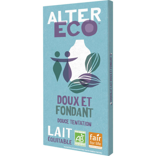 Alter Eco Chocolat au Lait Doux et fondant Bio 100g