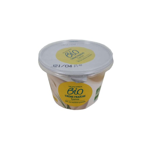 Monoprix Bio Crème Fraîche Épaisse 30% de Mg 50cl
