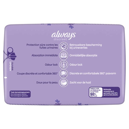 Always Discreet Culottes pour Fuites urinaires Taille M x10