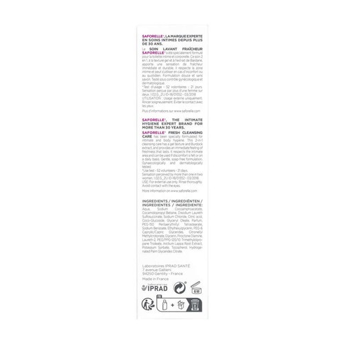 [Para] Saforelle Soin Lavant Fraîcheur 100ml