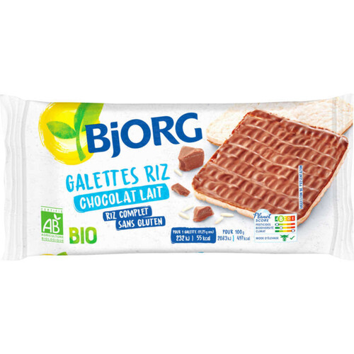 Bjorg Galettes Riz Chocolat Au Lait Bio 90G