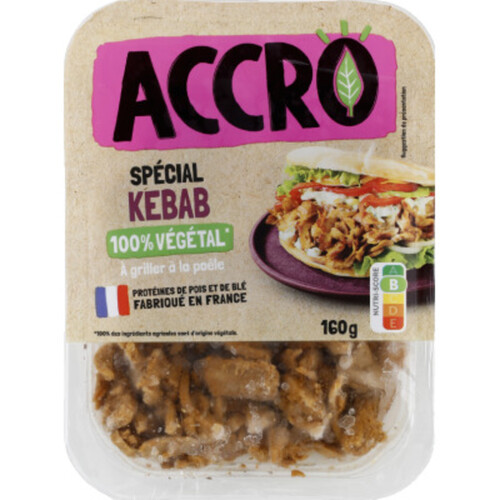 Accro éminces kebab végétal 160g