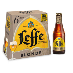 Leffe bière blonde le pack de 6x25 cl
