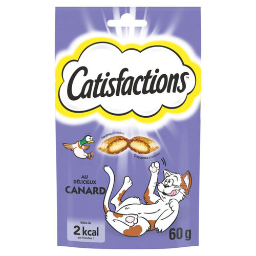 CATISFACTIONS Friandises au canard pour chat et chaton 60g