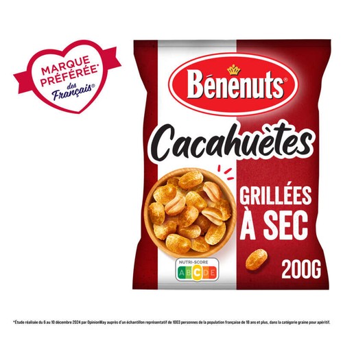 Bénénuts Cacahuètes Grillées à Sec 200g