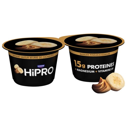 HiPRO Yaourt Protéiné 0% Saveur Beurre De Cacahuète Banane 2x160g