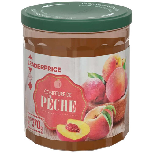 Leader Price confiture de pêche 370g