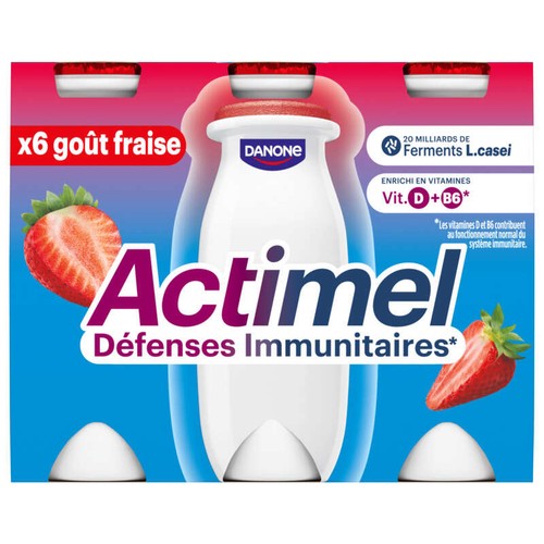 Actimel Yaourt À Boire Fraise 6x100g