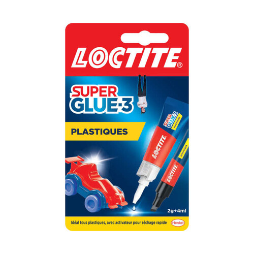 Loctite Super Glue-3, Pour Plastiques, 2Gr