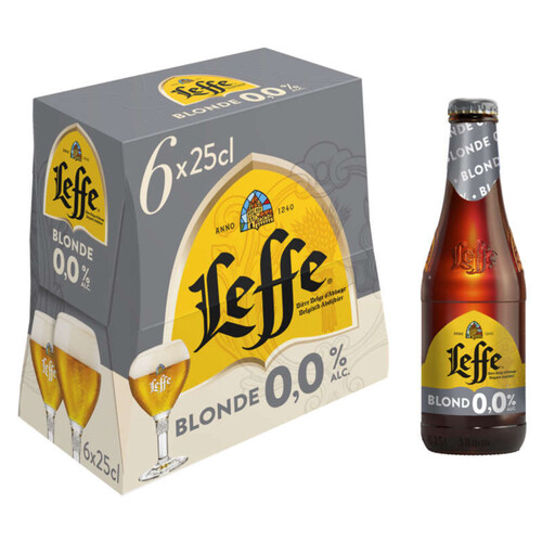 Leffe Bière Blonde Sans Alcool 0,0% 6x25cl