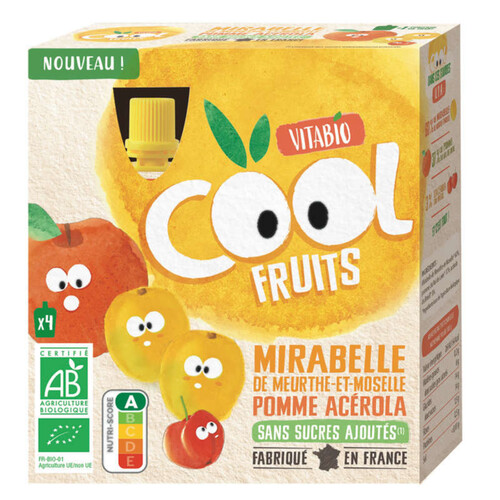[Par Naturalia] Cool Fruits Compote Gourde Mirabelle Pomme 4x90g