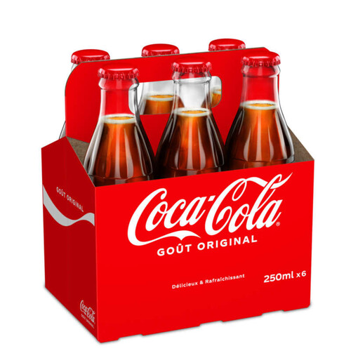 Coca-cola original bouteilles en verre 6x25cl