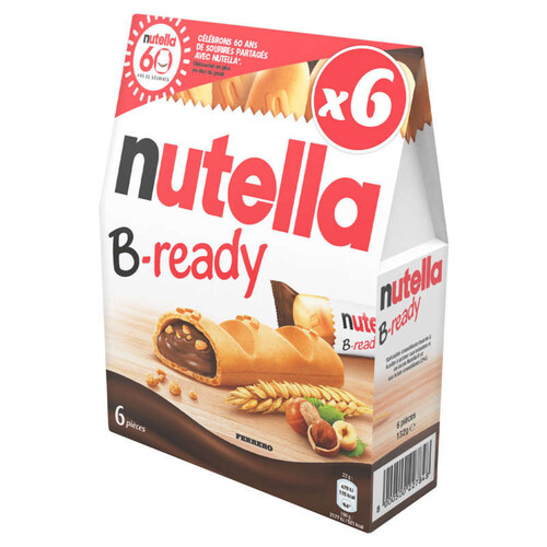 Nutella B-Ready Biscuits fourrés à la pâte à tartiner x 6 portions