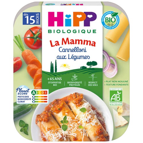 Hipp Biologique La Mamma Cannelloni aux Légumes 250g