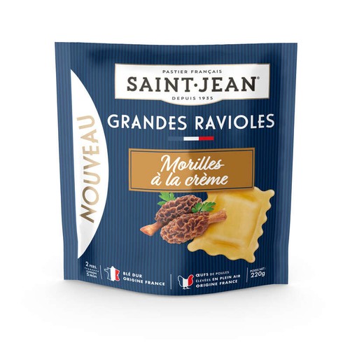 Saint Jean Grandes Ravioles aux Morilles à la crème 220g