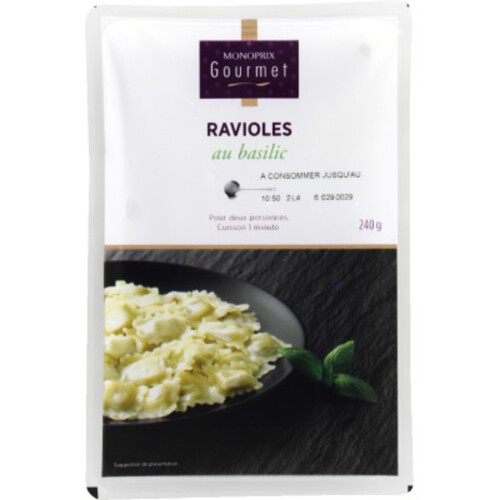 Monoprix Gourmet Ravioles au Basilic 240g