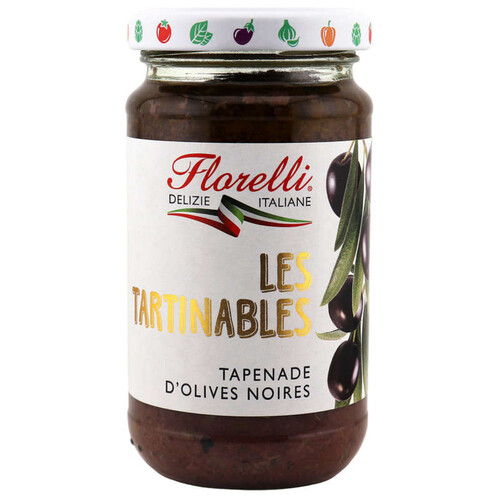 Florelli Les tartinables Tapenade d'olive noires 190g 