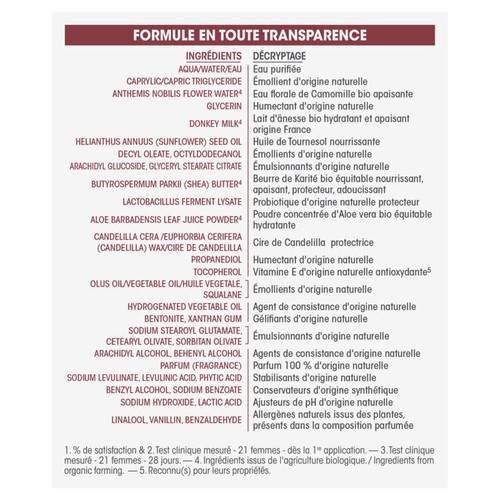SO'BIO Crème Onctueuse nourrissante au lait d'ânesse 50ml