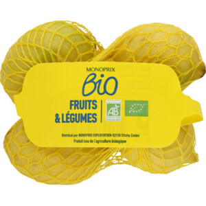 Monoprix Bio Citron Jaune x4 Catégorie 2