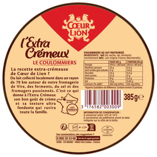 Coeur De Lion Coulommiers L'Extra Cremeux 385G