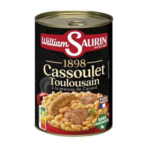 William Saurin Cassoulet Toulousain à la graisse d'oie 420g