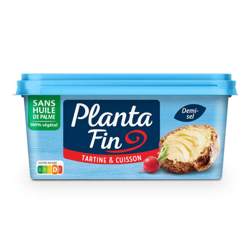 Planta Fin margarine demi-sel 100% végétal 450g