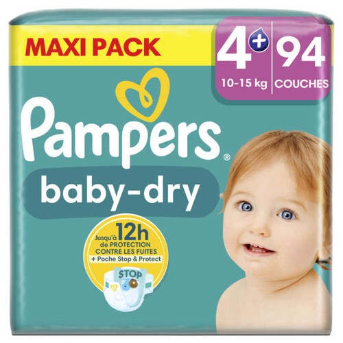 Pampers Couches Baby-Dry Taille 4  10kg-15kg x94