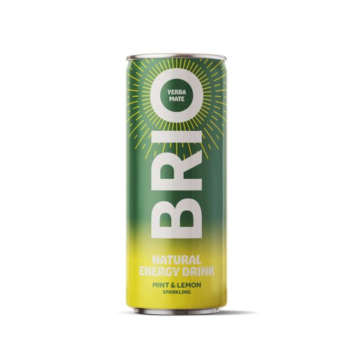Brio Maté Boisson énergisante Menthe Citron en Canettes 25cl