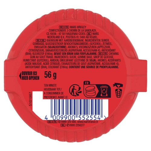 Hubba Hubba Bubble Gum Fraise 56g