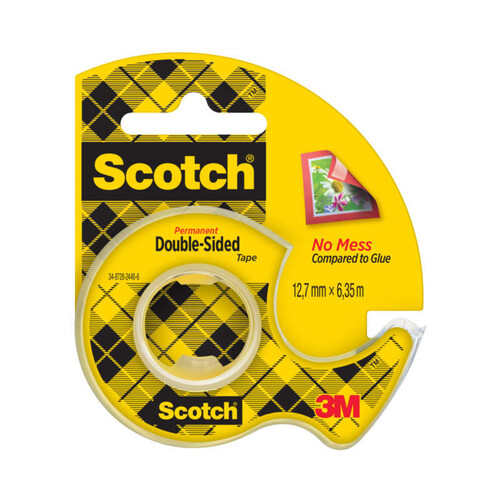 Scotch Adhésif Double Face Avec Dévidoir 12Mmx6,3M