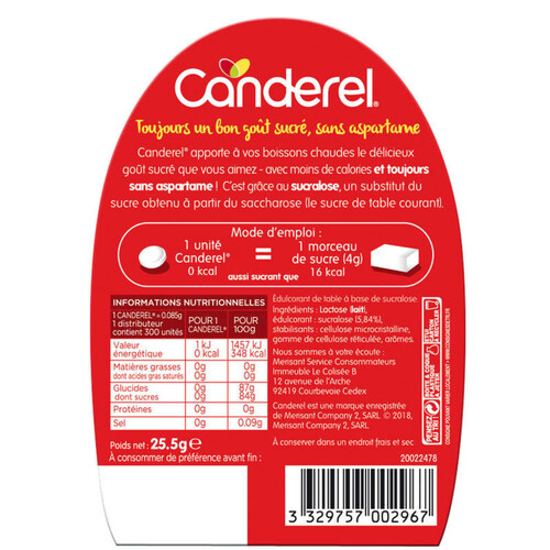 Canderel Sucralose Distributeur 300 Comprimés 25.5G