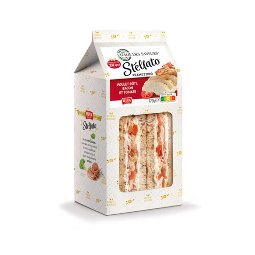 Stellato Tramezzino Poulet Roti, Bacon Et Tomate 170g