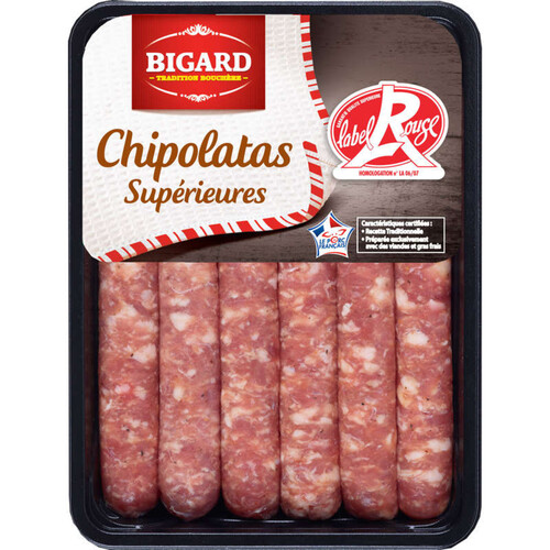 Bigard Chipolatas Supérieur Label Rouge x6 330g