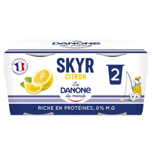 Danone du monde skyr Citron 0% mg 2x140g