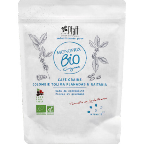 Monoprix Bio Origines Café en grains Colombie 250g