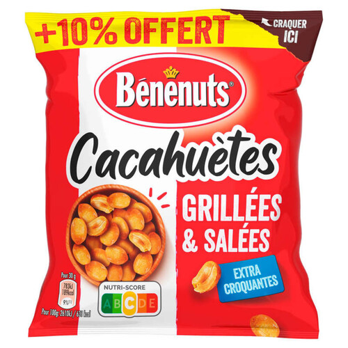 Benenuts Cacahuètes Délicatement Salées Grillées 451g