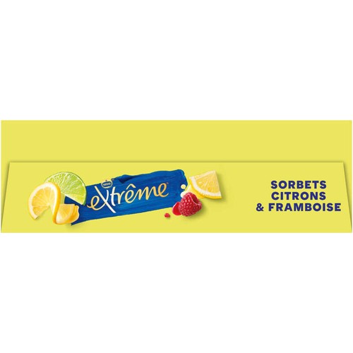 Nestlé Extrême Cônes Sorbets Citron Framboise x6 426g