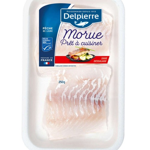 Delpierre Filet de Morue dessalée MSC 250g