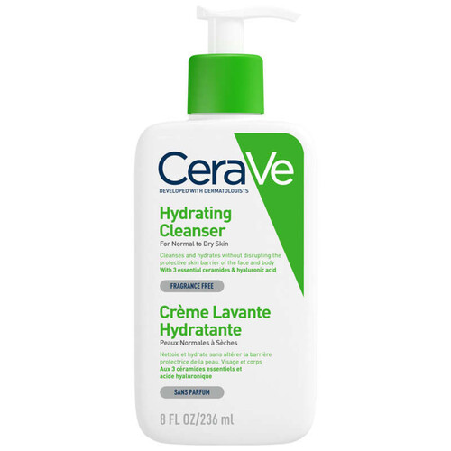 [Para] CeraVe Crème Lavante Hydratante visage et corps pour les peaux sèches à très sèches 236ml