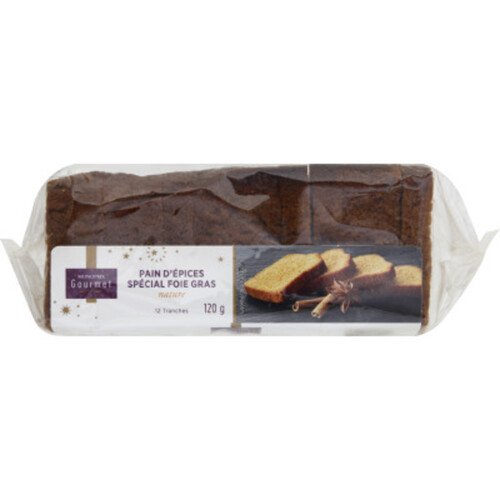 Monoprix Gourmet Toast Pain D'Épice Spécial Foie Gras Nature 120G