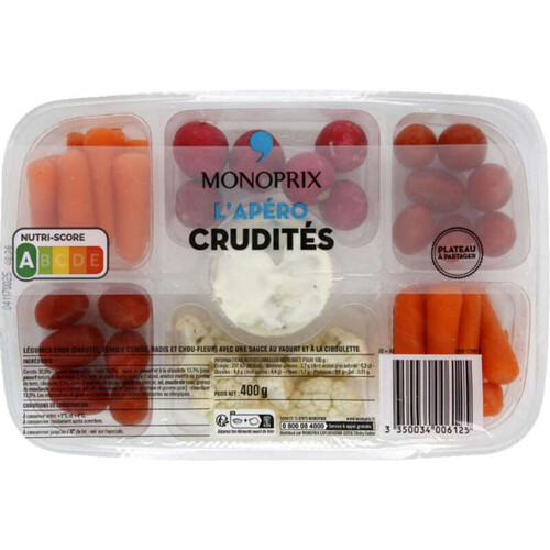 Monoprix l'Apéro Crudités 400g