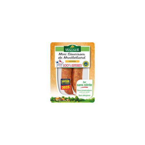 Philipe Wagner Mini Saucisses de Montéliard cuites IGP 2x70g