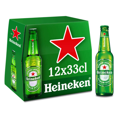 Heineken bière blonde 12 x 33 cl 5°