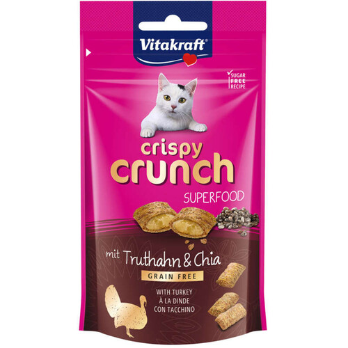Vitakraft Crispy Crunch Superfood Dinde Et Graines De Chia 60G